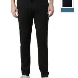 Force NXT Charcoal Melange & Navy Cotton Regular Fit Trackpants - Pack Of 2-image-81