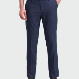 Arrow Blue Regular Fit Trousers-picture-28