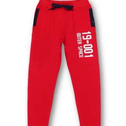3PIN Boys Red Cotton Graphic Joggers-image-77