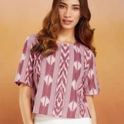 Fabindia Pink Cotton Printed Top-picture-18