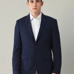 Arrow Navy Blue Slim Fit Blazer-image-41