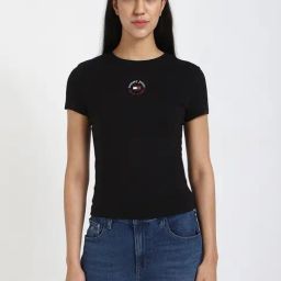 Tommy Hilfiger Black Slim Fit T-Shirt-image-56