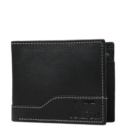 MaheTri Black Formal Leather Bi-Fold Wallet for Men-35