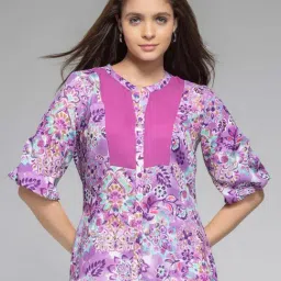 SHAYE Purple Linen Regular fit Tops-image-12