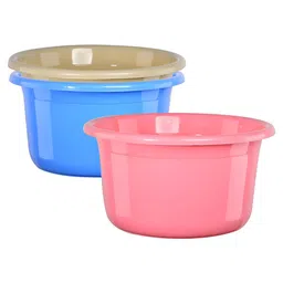 Aura Pink & Blue 3 piece Solid Plastic Bath Accessories Set-picture-58