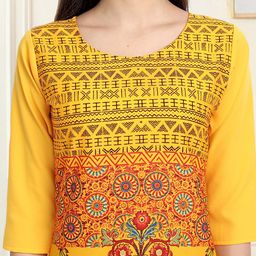 Anouk Rustic Selection Of 2 Ethnic Motifs Printed Round Neck Straight Kurtas image 4