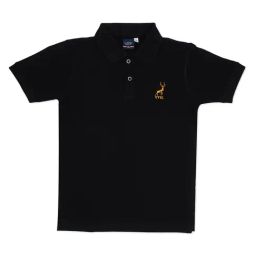 Cavio Kids Black Solid Polo T-Shirt-image-0