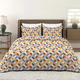 Layers Bloom Multicolor Microfiber 115 GSM Double Bedsheet with 2 Pillow Covers-image-52