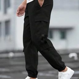 Vimal Jonney Black Regular fit Solid Trackpants-image-45