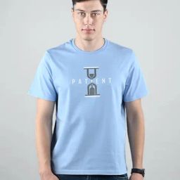 Louis Stitch Blue Cotton Graphic T-Shirt-image-47