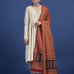 Taavi Bagh Block Printed Pure Cotton Dupatta-17