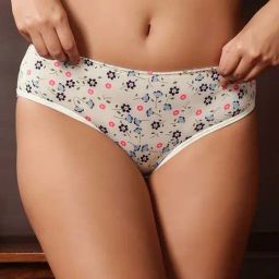 Clovia Yellow Regular Fit Floral Print Panties-image-51