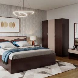 Godrej Interio Vurv V2 Brown & Beige Engineered Wood 3 Door Wardrobe (1 Year Warranty)-image-61