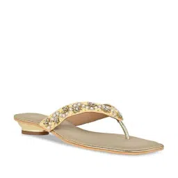 Rocia by Regal Women's Golden Thong Sandals-image-84