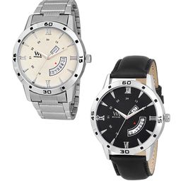 WM Men Set of 2 Black & Beige Analogue Watches DDWM-040-47etekjo-12