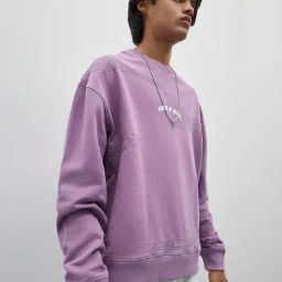 Nuon by Westside Purple Embroidered Relaxed-Fit Cotton Sweatshirt-image-41