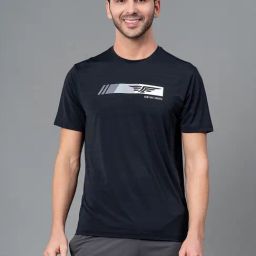Red Tape Black Regular Fit Printed Sports T-Shirt-image-89