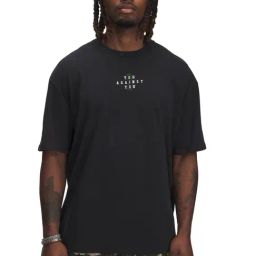 Under Armour Black Cotton Slim Fit Printed Sports T-Shirt-image-81