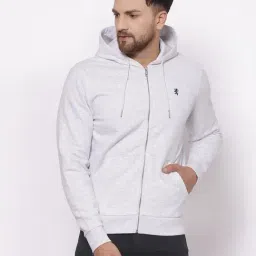 Red Tape Grey Regular Fit Solid Hoodie-image-45