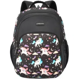 Lavie Sport Unicorn Star 39L Printed School Backpack with Rain cover for Girls (Black)-image-94