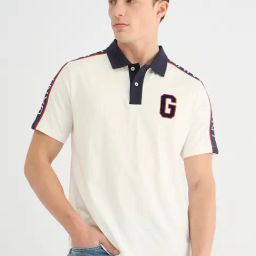 Gant Mens White Polo Collar Short Sleeve Brand Logo T-Shirt-image-57