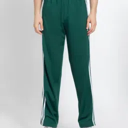 Adidas Originals Green Regular Fit Striped Trackpants-image-80