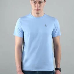 Louis Stitch Blue Cotton Logo T-Shirt-image-44