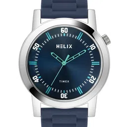 Helix Men Brass Dial & Textured Straps Analogue Watch TW058HG00-11