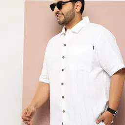 Thomas Scott Men Plus Size Premium Textured Casual Shirt-image-87