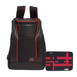 SWISS MILITARY Laptop Bagpack & Free Flow Organizer Combo Black Polyester, LBP92_FF2-image-82