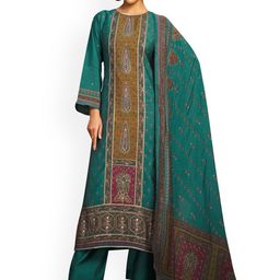 DRAVINAM Trends Embroidered Pure Cotton Unstitched Dress Material-image-6