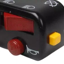 Uno Minda Handle Bar Switch - 12V Black - With Engine Kill - Black Cover, Red Buttons for Bajaj Chetak (SW-0744A) image 3