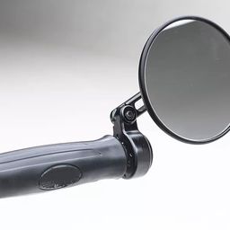 Gate 7 Motorcycle Handlebar Mirror (Black, Large, Set of 2) - Adjustable, Convex, Handlebar Mount - Fits Jawa 42/ Bobber/ Classic/ Perak Bobber/ Yezde Roadster/ Scrambler/ New Reborn Classic image 3