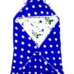 Brandonn Hooded Supersoft Printed 3 Layered Quilt Blanket - Blue-image-8