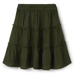 Chuppan Chupai Solid Tiered Skirt - Green-picture-39