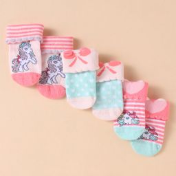 Mustang Cotton Knit Ankle Length Socks with Bunny Design & Lace Detailing Pack of 3 (Color May Vary)-image-43