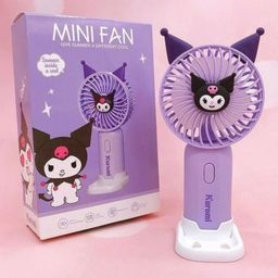 Paper Moon Mini Portable Fan - Brushless Motor Handheld Fan, 3-Speeds, USB Rechargeable Fan for Indoor and Outdoor, 1pc - Design May Vary-1