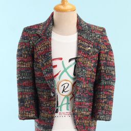 Dapper Dudes Full Sleeves Self Designed Blazer With Extraordinary Text Printed Tee Set - Black-image-59