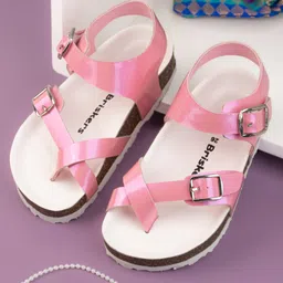 Briskers Solid Buckle Clip Closure Sandals - Pink-picture-2
