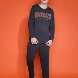 Lil Tomatoes Boys Typography Printed Night suit-image-76