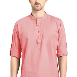 EdinWolf Men Solid Daily Cotton Short Kurta-11