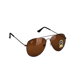 PIRASO Unisex Aviator Sunglasses with UV Protected Lens 3077-BROWN V S BROWN-image-76