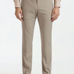 Blackberrys Men Striped Mid-Rise Slim Fit Trousers-image-50