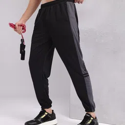 HRX by Hrithik Roshan Men Mid-Rise Rapid-Dry Training Joggers with Side Taping-image-91