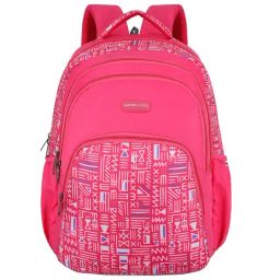 Lavie Sport Tribe 39L Printed School Backpack with Rain cover for Girls (Magenta)-6