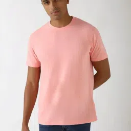 Peter England Peach Regular Fit T-Shirt-picture-27