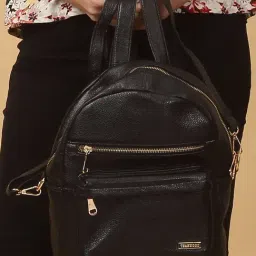 Teakwood Leathers 12L Black Medium Leather Backpack-image-8