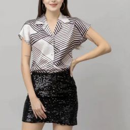 PURYS White & Black Printed Shirt-image-46