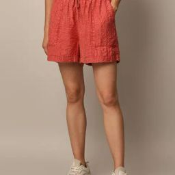 Only Red Regular Fit Shorts-3