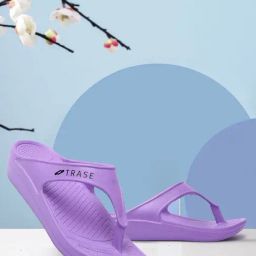 Trase Women's Purple Wedge Flip Flops-picture-46